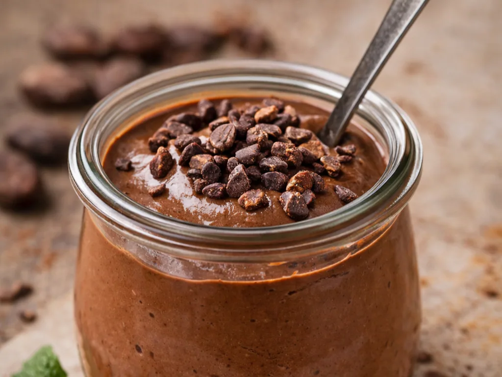 mousse de cacao sin azúcar 